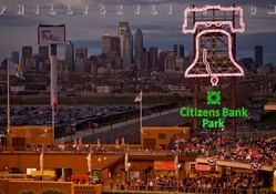 Citizens Bank Park (Phillies) and Philadelphia Skyline
