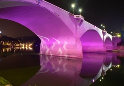 Bridge in Colorful Lights